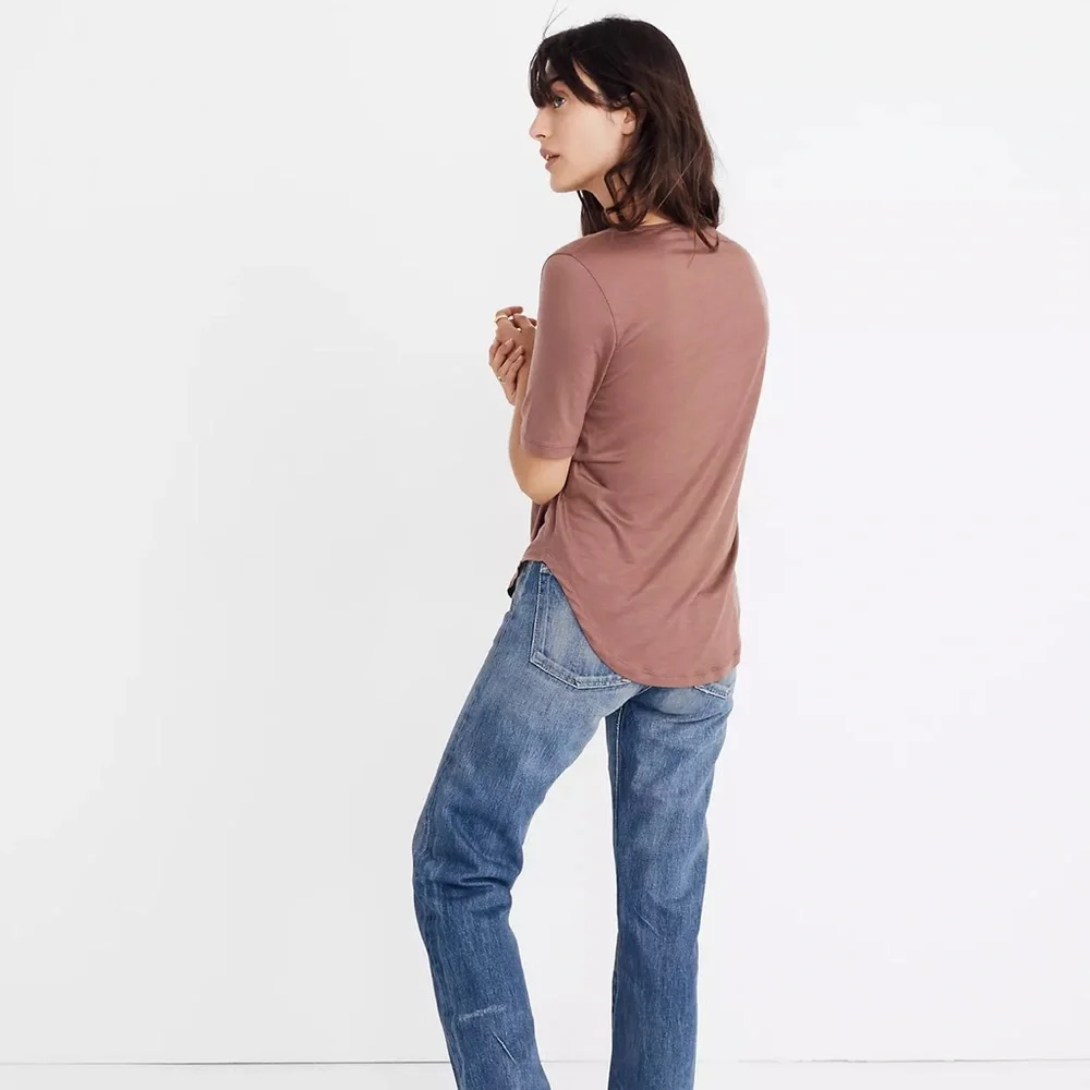 Madewell Drapey Henley Tee size M NWT - Picture 2 of 7